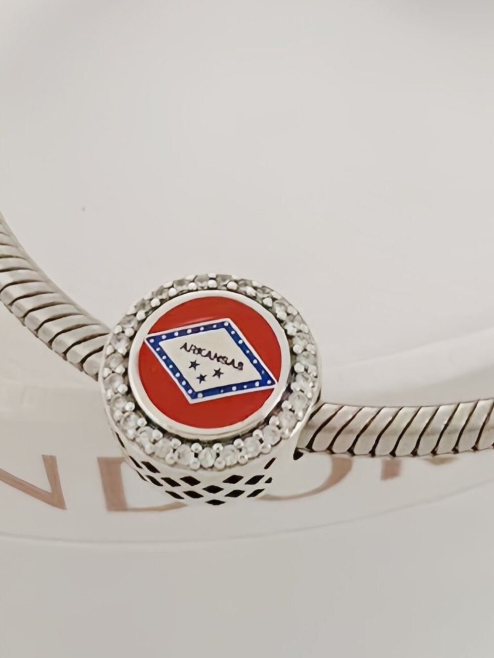 Pandora ARKANSAS Flag Exclusive Charm S925 Sterling Silver